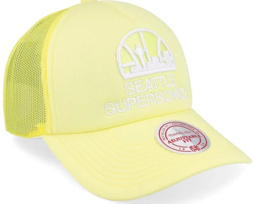 Trucker-Mitchell & Ness Seattle Supersonics Nba Pastel Yellow Trucker -