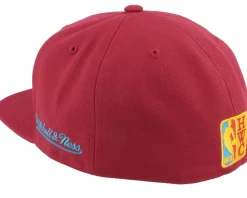 Fitted-Mitchell & Ness Seattle Supersonics Northern Lights Cardinal Fitted - Red