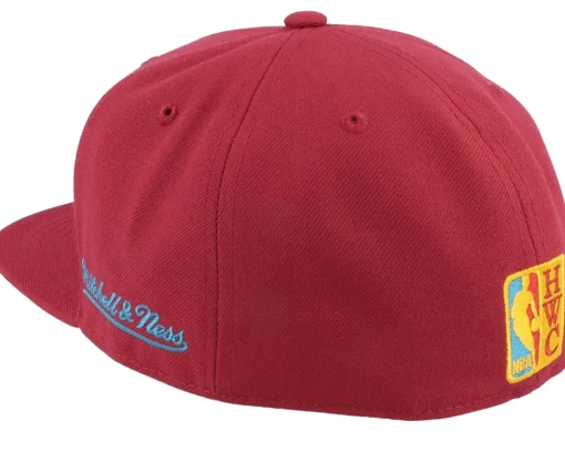Fitted-Mitchell & Ness Seattle Supersonics Northern Lights Cardinal Fitted - Red
