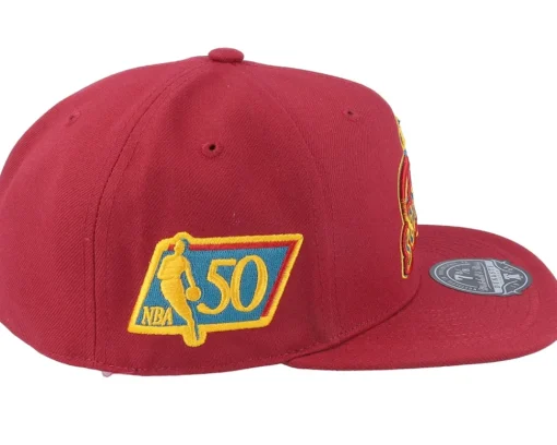 Fitted-Mitchell & Ness Seattle Supersonics Northern Lights Cardinal Fitted - Red