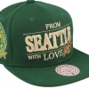 Snapback-Mitchell & Ness Seattle Supersonics With Love Hwc Snapback - Green