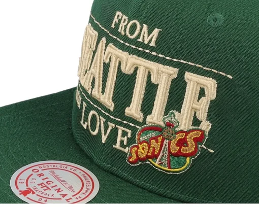 Snapback-Mitchell & Ness Seattle Supersonics With Love Hwc Snapback - Green