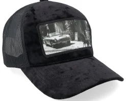 Trucker-Calza Pennello Secret Agent And Car Velvet A-Frame Trucker - Black