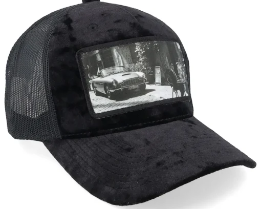 Trucker-Calza Pennello Secret Agent And Car Velvet A-Frame Trucker - Black