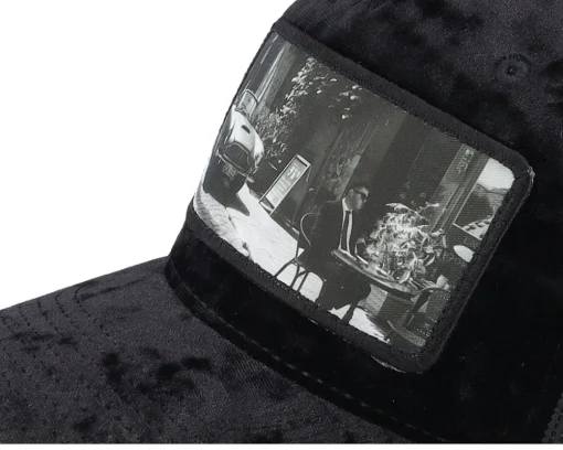 Trucker-Calza Pennello Secret Agent And Car Velvet A-Frame Trucker - Black