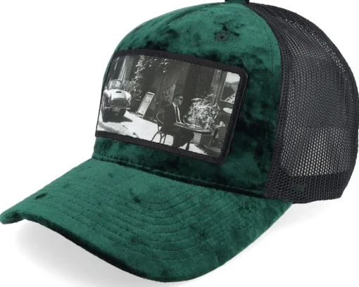 Trucker-Calza Pennello Secret Agent And Car Velvet A-Frame Trucker - Black