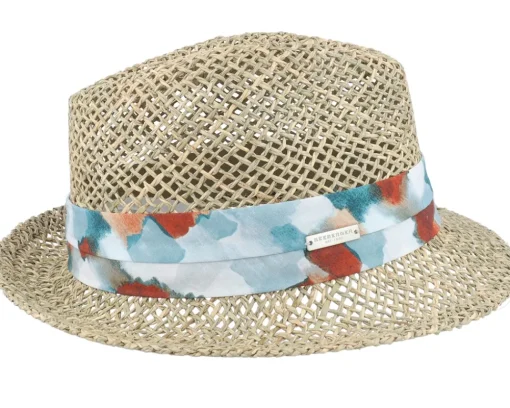 Trilby Hats-Seeberger Seegras Natural Trilby -