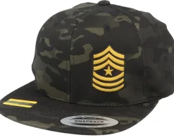 Snapback-Army Head Sergeant Major Insignia Side Panel Multicam Black Snapback -