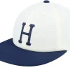 Snapback-HUF Set Classic H 6 Panel Hat Linen/Navy Strapback - White