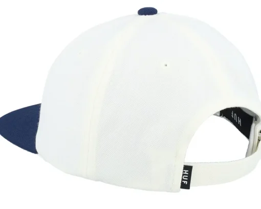 Snapback-HUF Set Classic H 6 Panel Hat Linen/Navy Strapback - White