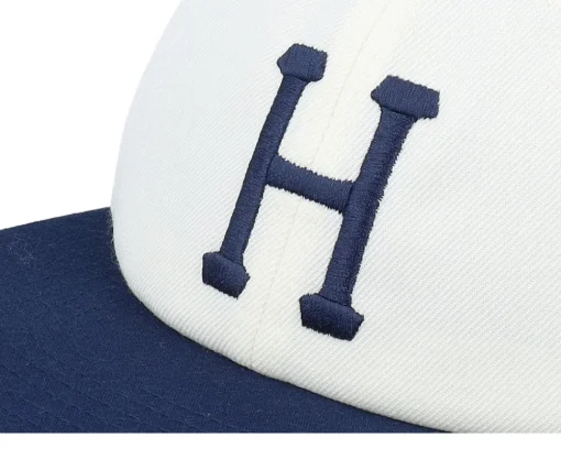 Snapback-HUF Set Classic H 6 Panel Hat Linen/Navy Strapback - White