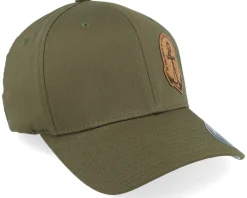 Flexfit-Iconic Set Sail Anchor Wooly Combed Olive Flexfit - Green