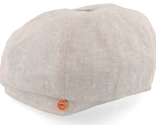 Flat Caps-Mayser Seven Leinen Beige-gem Flat Cap -