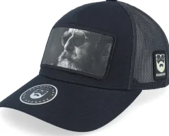 Trucker-Bearded Man Shades And Beard Patch Black A-Frame Trucker -