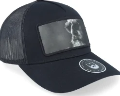 Trucker-Bearded Man Shades And Beard Patch Black A-Frame Trucker -