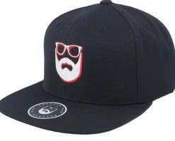 Snapback-Bearded Man Shadow Logo Black Snapback -