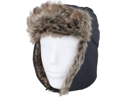 Outlet Beechfield Sherpa Hat Black Trapper -