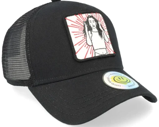 Trucker-Lucid Smile Shine Girl Patch Trucker - Black
