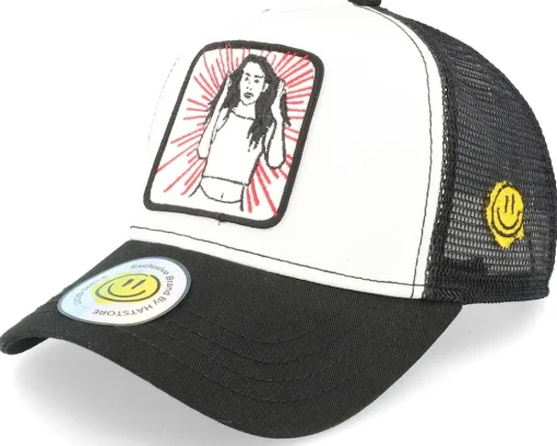 Trucker-Lucid Smile Shine Girl Patch Trucker - Black