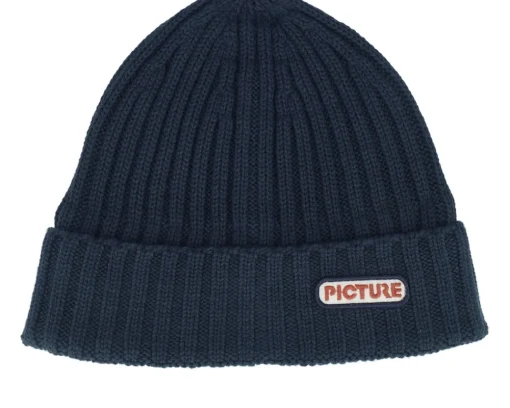 Cuff Beanies-Picture Ship Beanie Dark Blue Cuff -