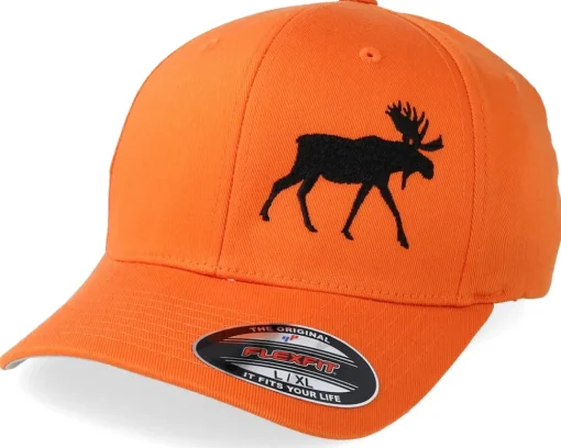 Outdoor-Hunter Side Moose Orange Flexfit -