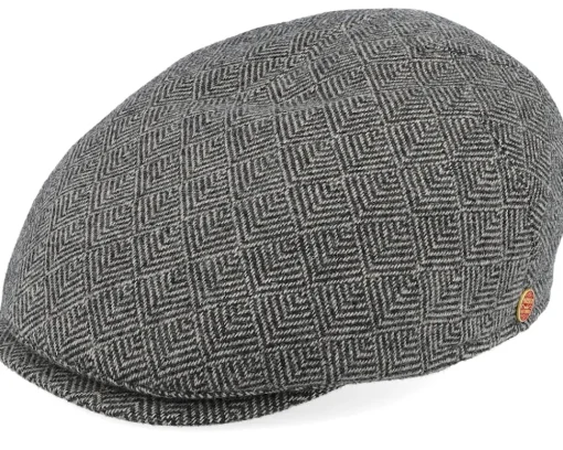 Flat Caps-Mayser Sidney Plus Amaro Grey Flat Cap -