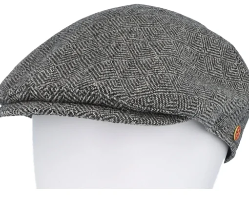 Flat Caps-Mayser Sidney Plus Amaro Grey Flat Cap -