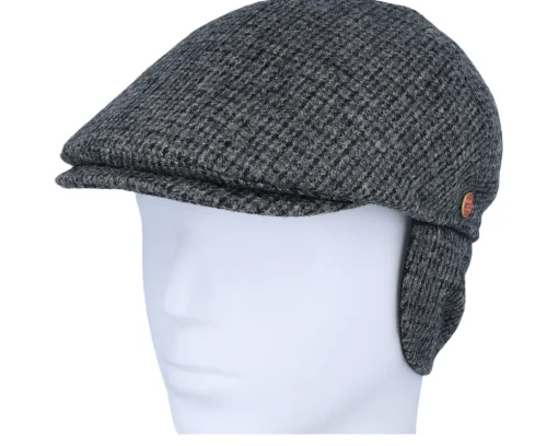 Flat Caps | Earflap-Mayser Sidney Plus Amaro Grey Flat Cap -