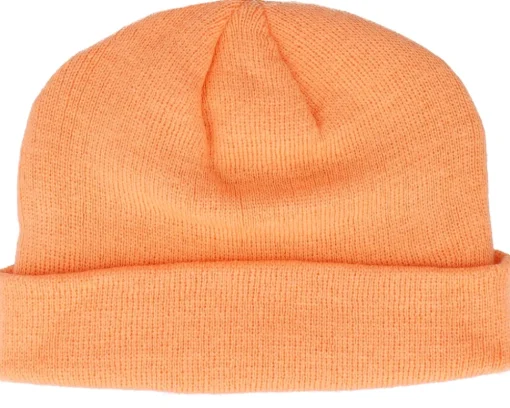 Hot Karl Kani Signature Fisherman Beanie Light Orange Short Beanie -