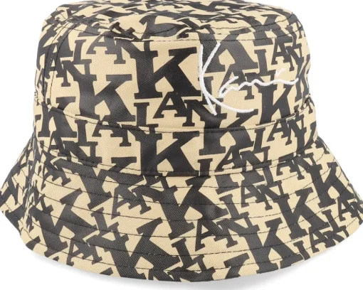 Clearance Karl Kani Signature Retro Logo Hat Sand/Black Bucket -