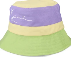 Clearance Karl Kani Signature Reversible Block Purple/Yellow/Green Bucket -