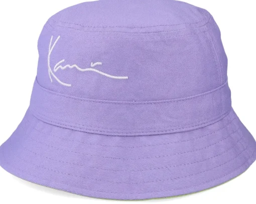 Clearance Karl Kani Signature Reversible Block Purple/Yellow/Green Bucket -