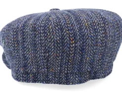 Flat Caps-City Sport Sixpence Navy Flat Cap -