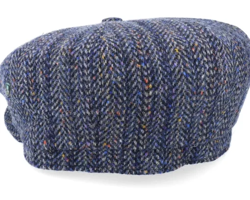 Flat Caps-City Sport Sixpence Navy Flat Cap -