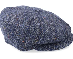 Flat Caps-City Sport Sixpence Navy Flat Cap -