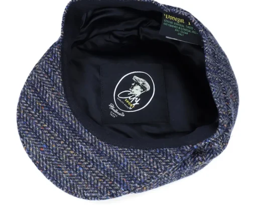 Flat Caps-City Sport Sixpence Navy Flat Cap -