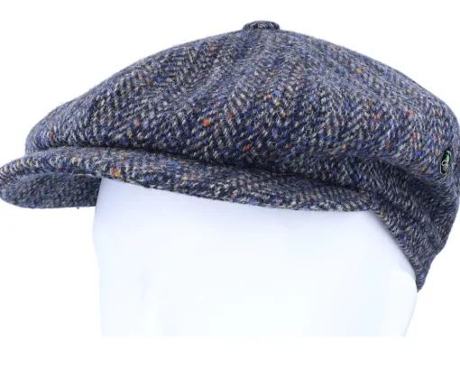 Flat Caps-City Sport Sixpence Navy Flat Cap -