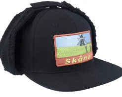 Online Wild Spirit Skåne Canvas Flatbrim Black Earflap -