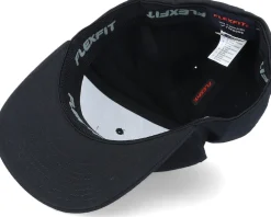 New Iconic Skull Crown Flat Brim Black Fitted -