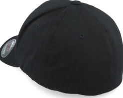 Discount Iconic Skull Engraved Wooly Combed Black Flexfit -