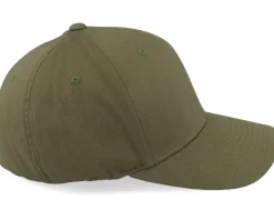 Flexfit-Iconic Skull Engraved Wooly Combed Olive Flexfit -