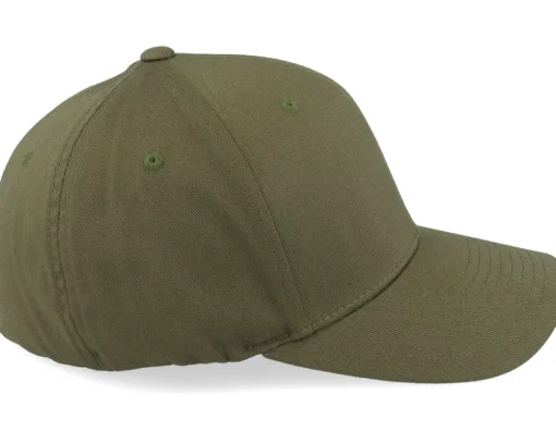 Flexfit-Iconic Skull Engraved Wooly Combed Olive Flexfit -