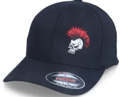 Fashion Iconic Skull Punk Mohawk Black Flexfit -