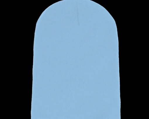 Long Beanies-Beechfield Sky Blue Long Blank Beanie -