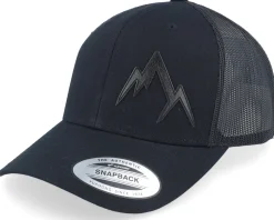 Trucker-Wild Spirit Small Engraved Mountain Black Trucker -
