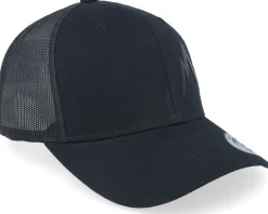 Trucker-Wild Spirit Small Engraved Mountain Black Trucker -