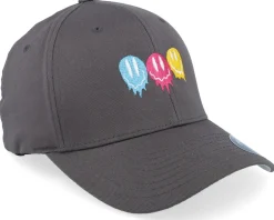 New Iconic Smileys Wooly Combed Dark Grey Flexfit -