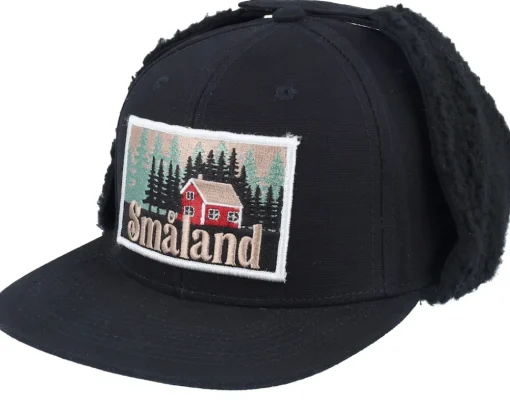 Earflap-Wild Spirit Småland Canvas Flatbrim Black Earflap -