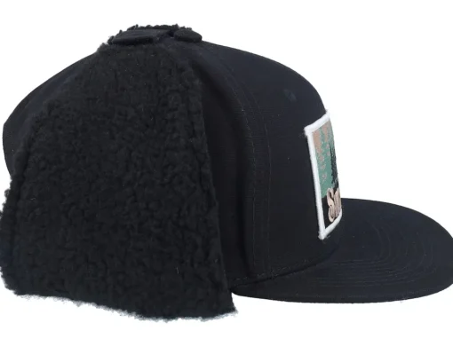 Earflap-Wild Spirit Småland Canvas Flatbrim Black Earflap -