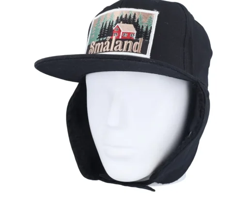 Earflap-Wild Spirit Småland Canvas Flatbrim Black Earflap -